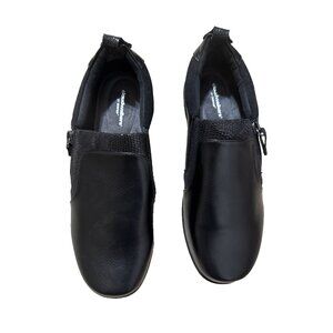 Cloudwalkers by Avenue Black Loafers With Side Zipper Size 10 Wide